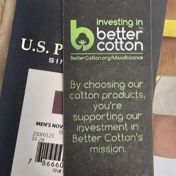 U.S. Polo‎ Assn. Men's Sport Sash Polo Size 2XL Yellow/Blue NWT - Picture 9 of 16